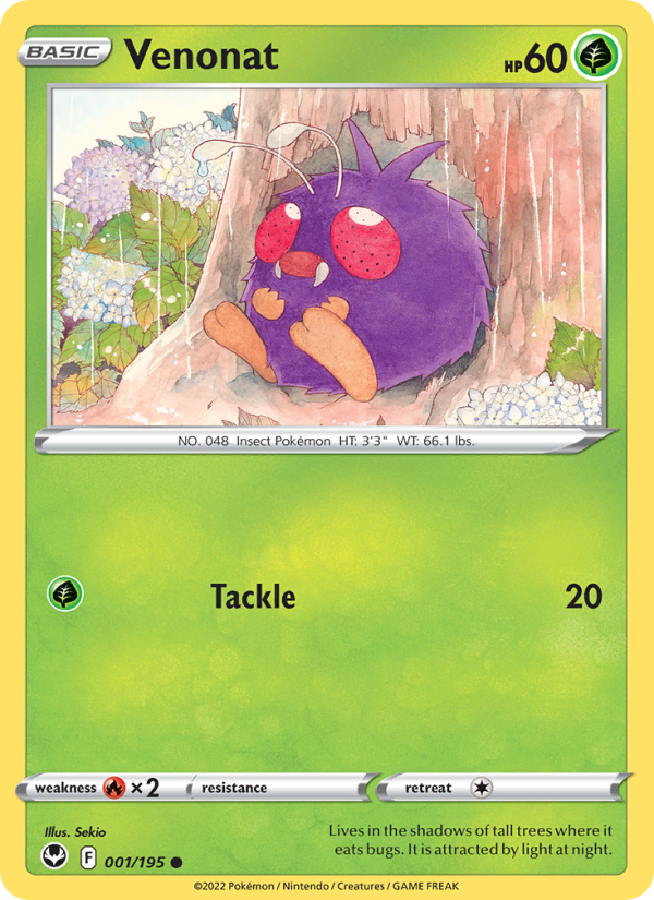 Venonat · Silver Tempest 001/195