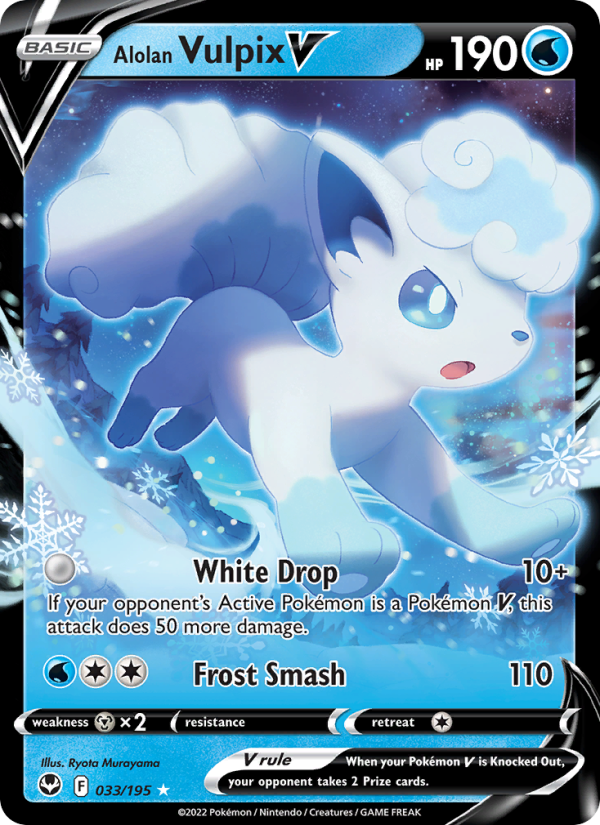 Alolan Vulpix V · Silver Tempest 033/195