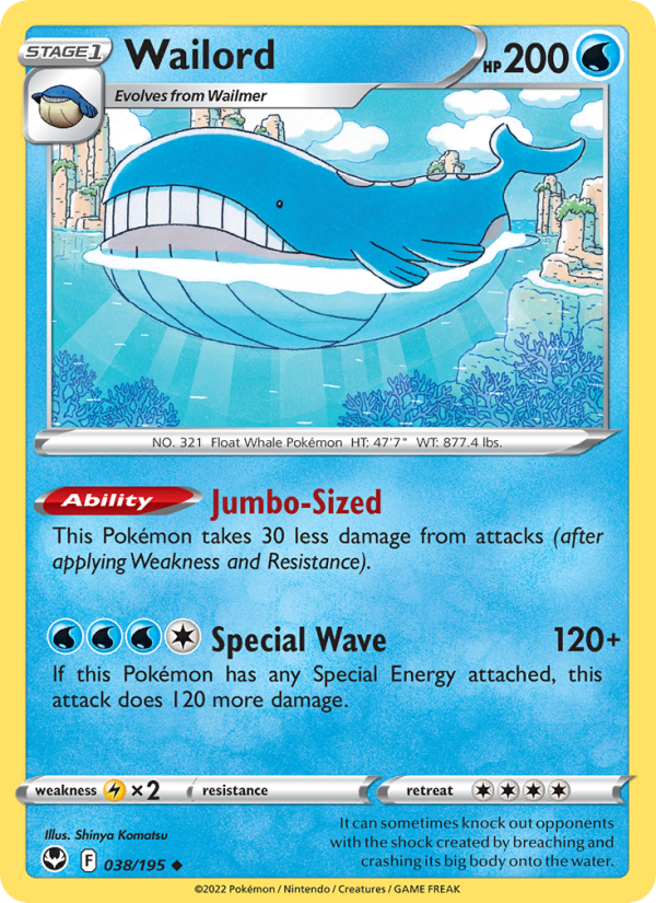 Wailord · Silver Tempest 038/195