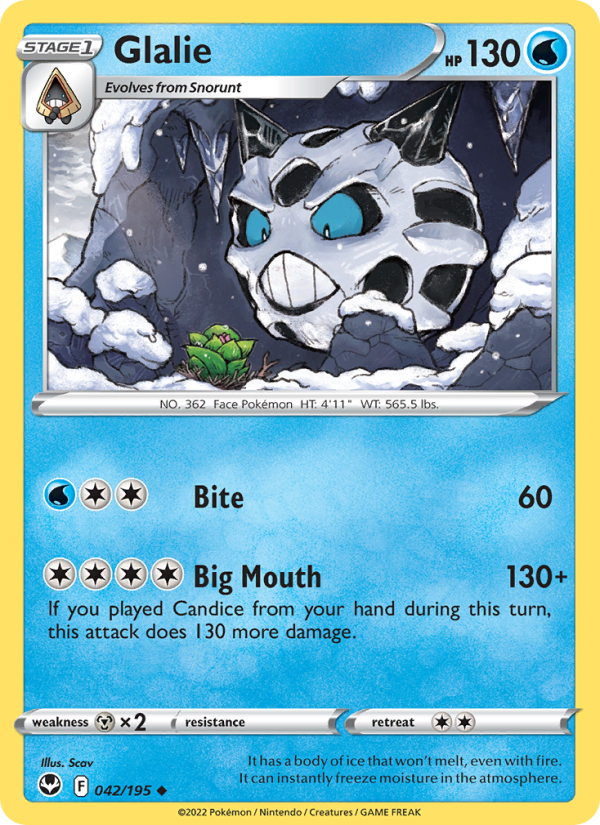 Glalie · Silver Tempest 042/195