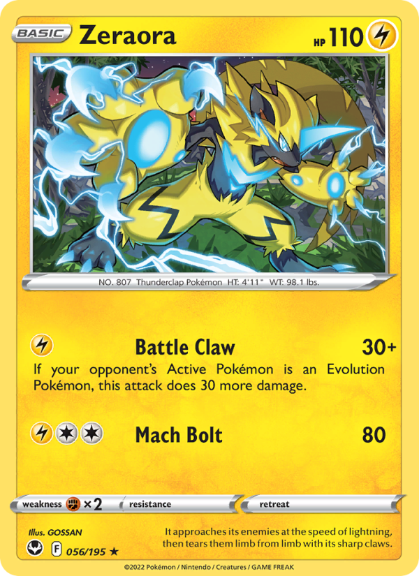 Zeraora · Silver Tempest 056/195