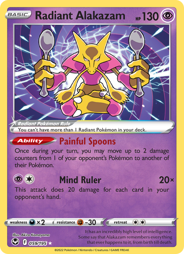 Radiant Alakazam · Silver Tempest 059/195