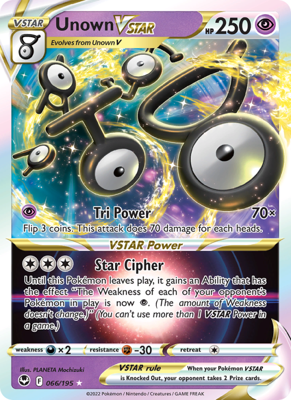 Unown VSTAR · Silver Tempest 066/195