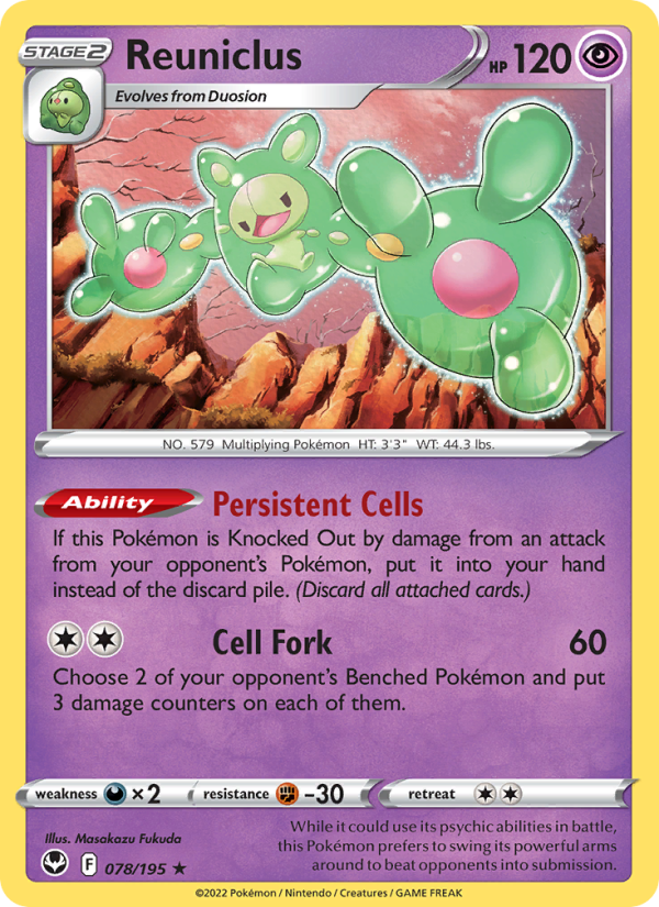 Reuniclus · Silver Tempest 078/195
