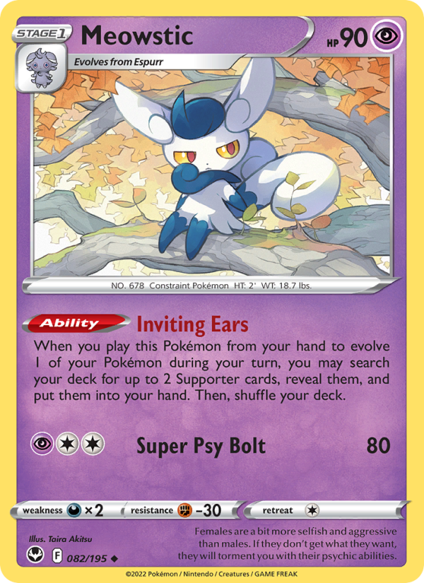 Meowstic · Silver Tempest 082/195