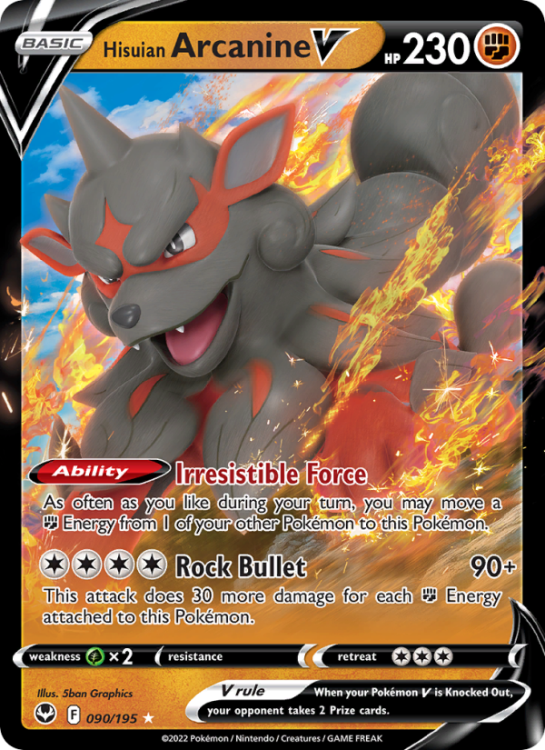 Hisuian Arcanine V · Silver Tempest 090/195