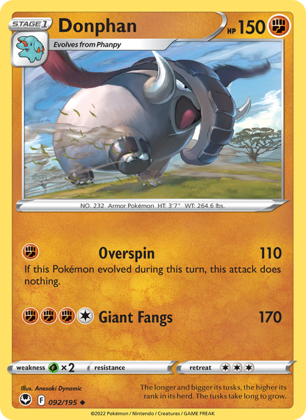 Donphan · Silver Tempest 092/195