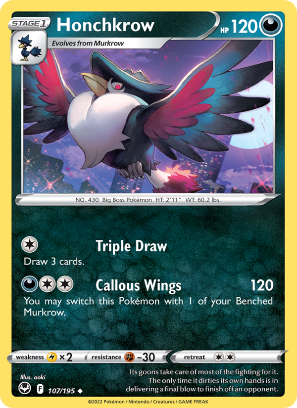 Honchkrow · Silver Tempest 107/195