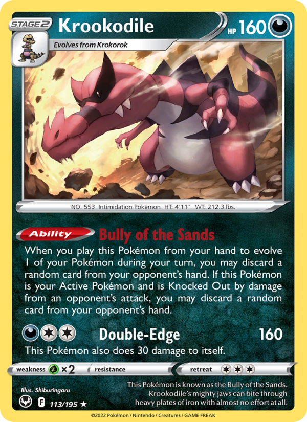 Krookodile · Silver Tempest 113/195