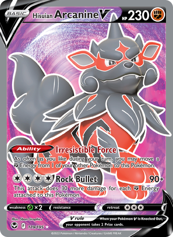 Hisuian Arcanine V · Silver Tempest 179/195