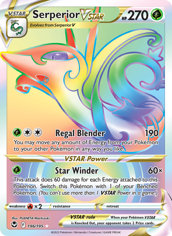 Serperior VSTAR · Silver Tempest 196/195