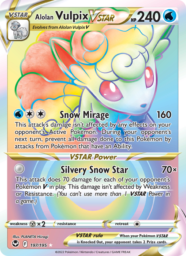Alolan Vulpix VSTAR · Silver Tempest 197/195