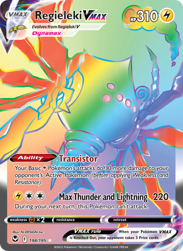 Regieleki VMAX · Silver Tempest 198/195