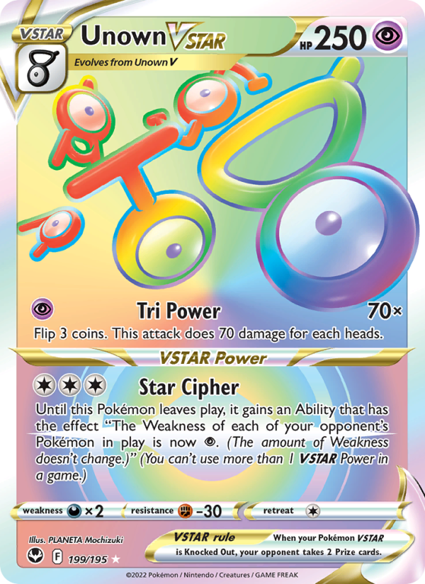 Unown VSTAR · Silver Tempest 199/195