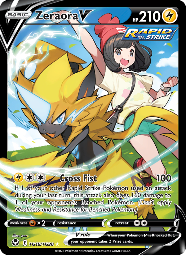 Zeraora V · Silver Tempest TG16/195