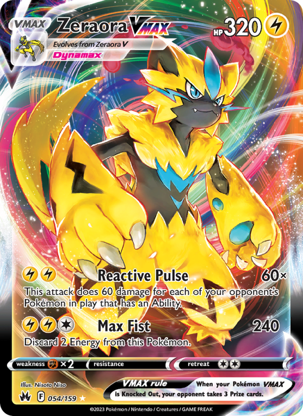 Zeraora VMAX · Crown Zenith 054/159