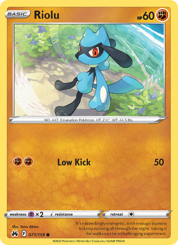 Riolu · Crown Zenith 071/159