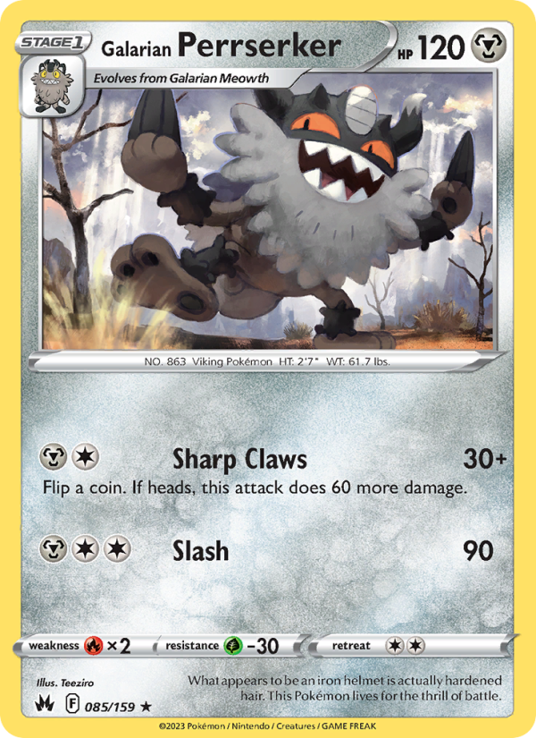 Galarian Perrserker · Crown Zenith 085/159