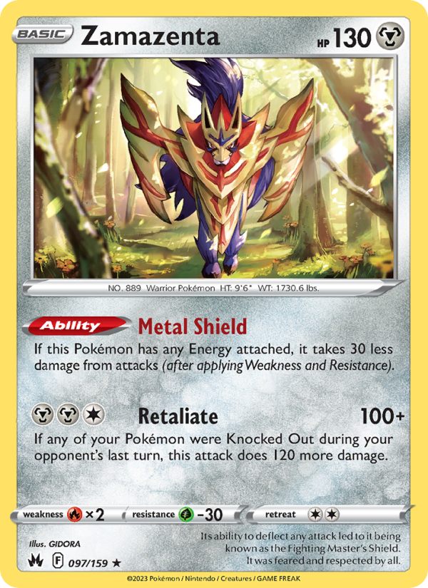 Zamazenta · Crown Zenith 097/159