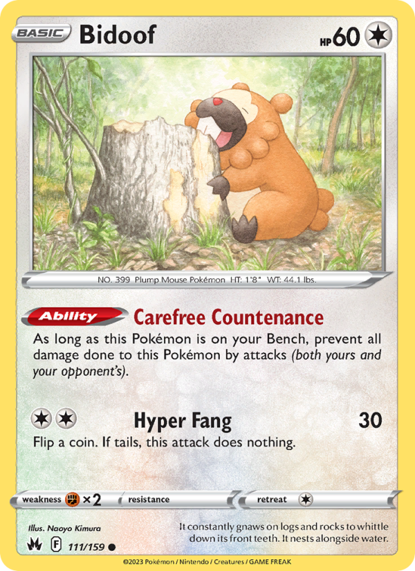 Bidoof · Crown Zenith 111/159
