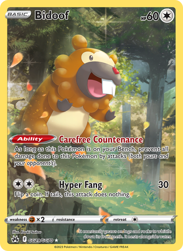 Bidoof · Crown Zenith GG29/159