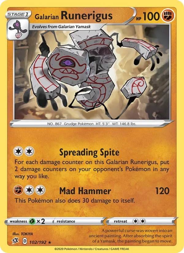 Galarian Runerigus · Rebel Clash 102/192