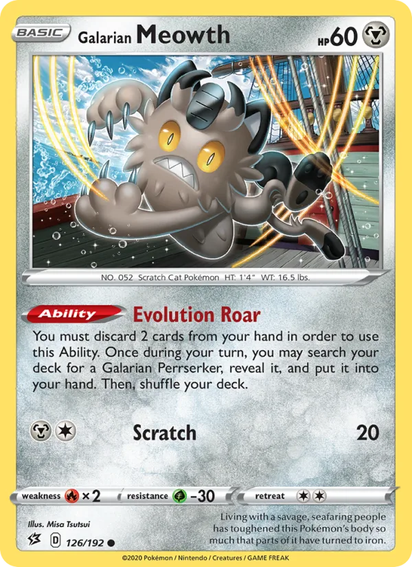 Galarian Meowth · Rebel Clash 126/192