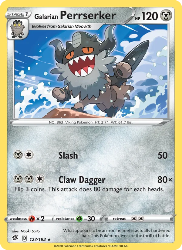 Galarian Perrserker · Rebel Clash 127/192