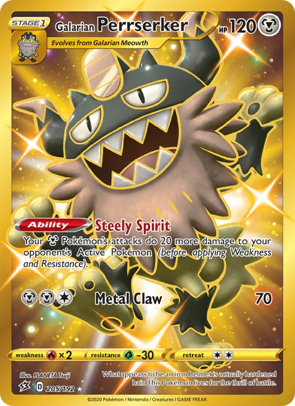 Galarian Perrserker · Rebel Clash 205/192
