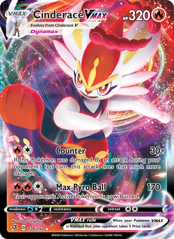 Cinderace VMAX · Rebel Clash 36/192