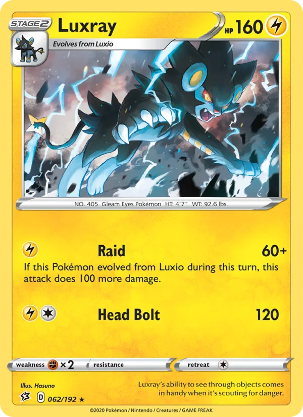 Luxray · Rebel Clash 62/192