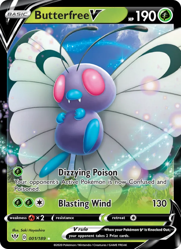 Butterfree V · Darkness Ablaze 1/189