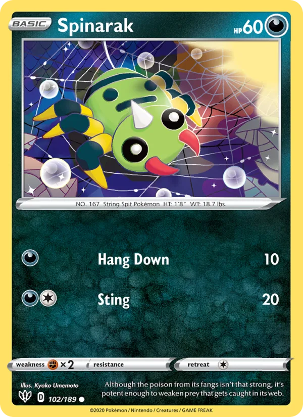 Spinarak · Darkness Ablaze 102/189