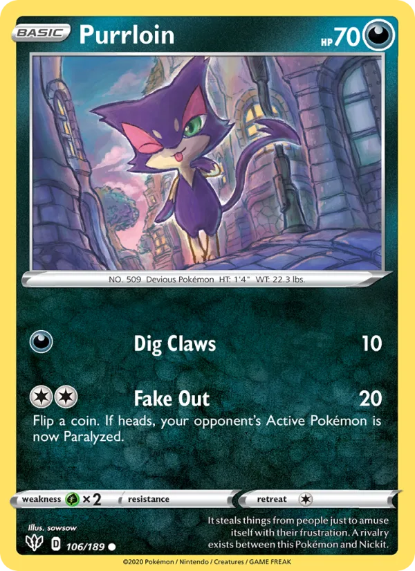Purrloin · Darkness Ablaze 106/189