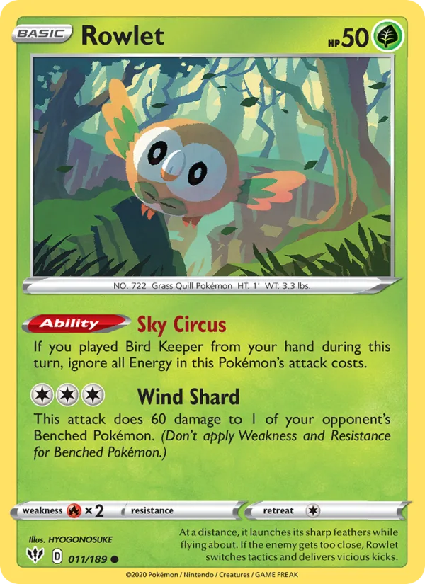 Rowlet · Darkness Ablaze 11/189