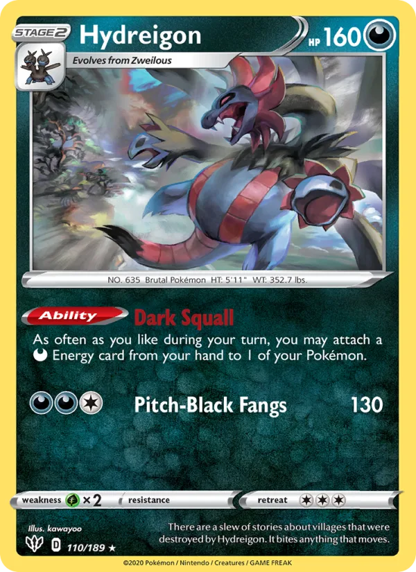 Hydreigon · Darkness Ablaze 110/189