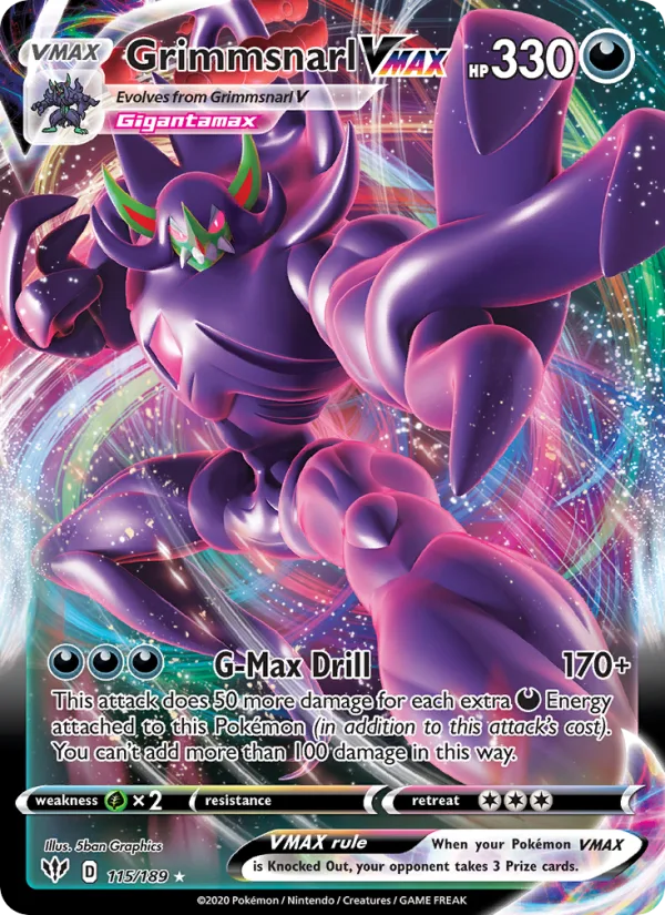 Grimmsnarl VMAX · Darkness Ablaze 115/189