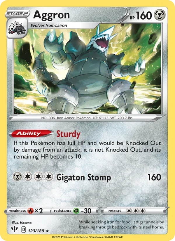 Aggron · Darkness Ablaze 123/189