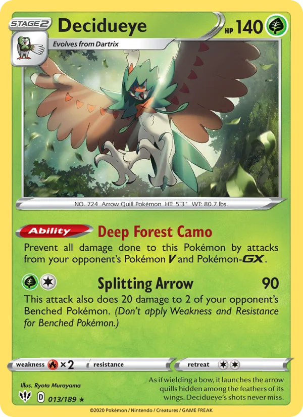 Decidueye · Darkness Ablaze 13/189