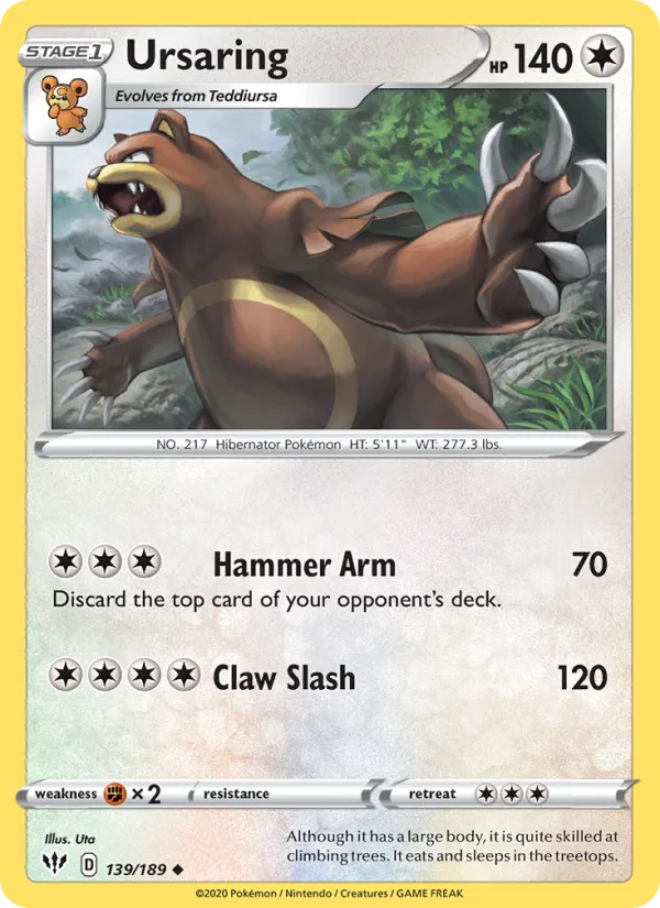 Ursaring · Darkness Ablaze 139/189