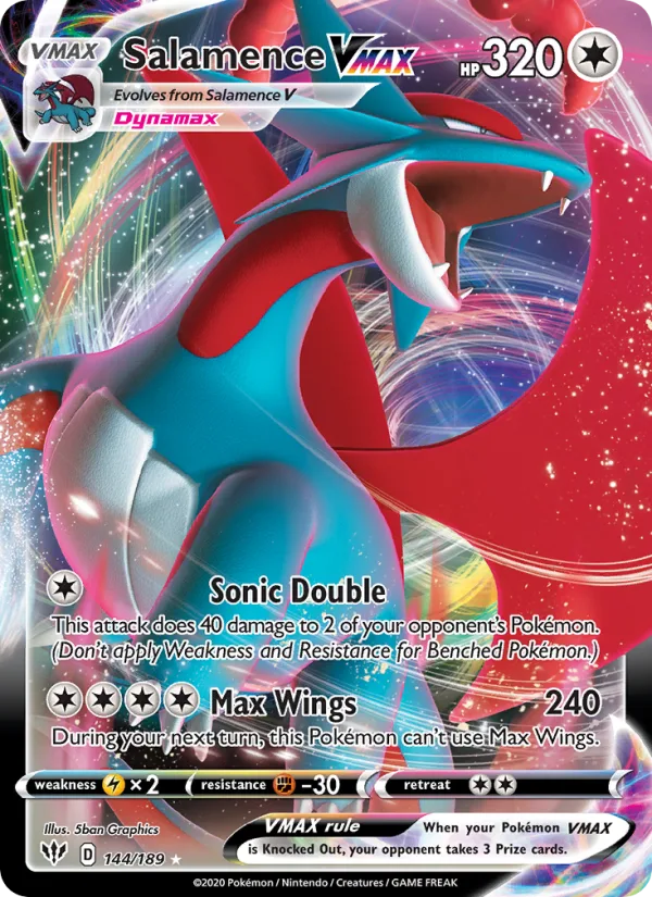 Salamence VMAX · Darkness Ablaze 144/189