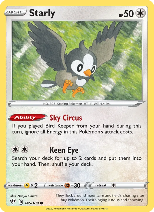 Starly · Darkness Ablaze 145/189