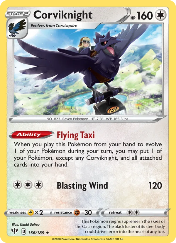 Corviknight · Darkness Ablaze 156/189