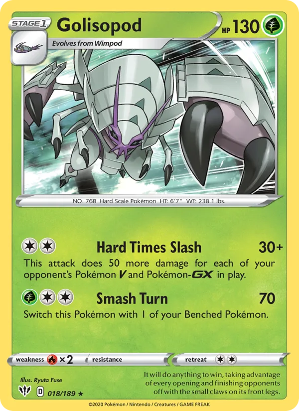 Golisopod · Darkness Ablaze 18/189