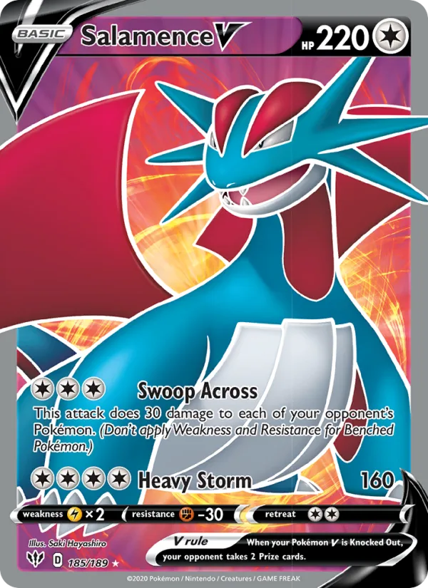 Salamence V · Darkness Ablaze 185/189