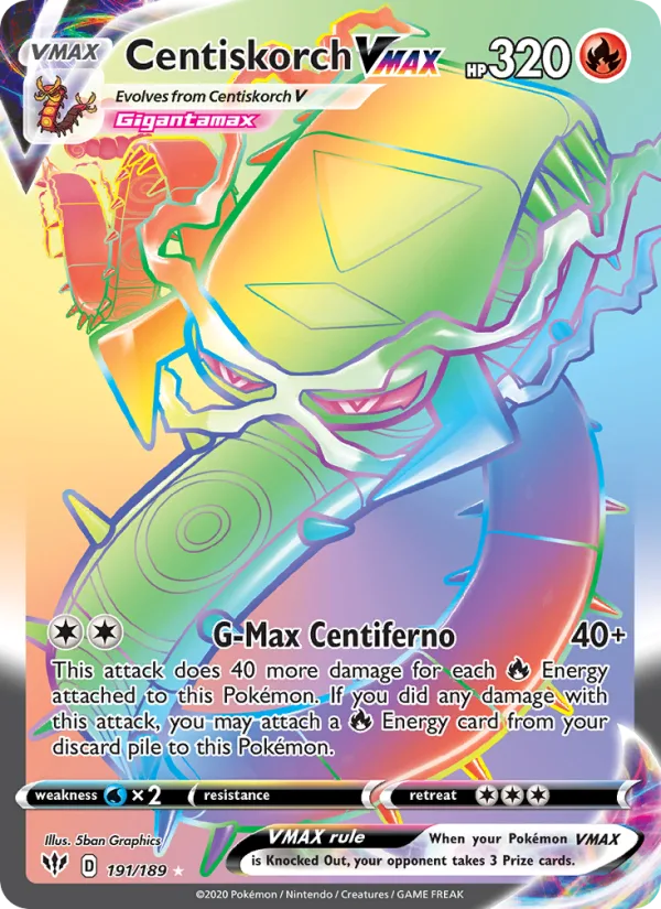 Centiskorch VMAX · Darkness Ablaze 191/189