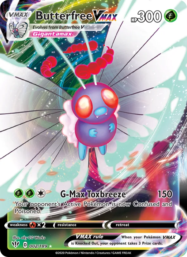 Butterfree VMAX · Darkness Ablaze 2/189