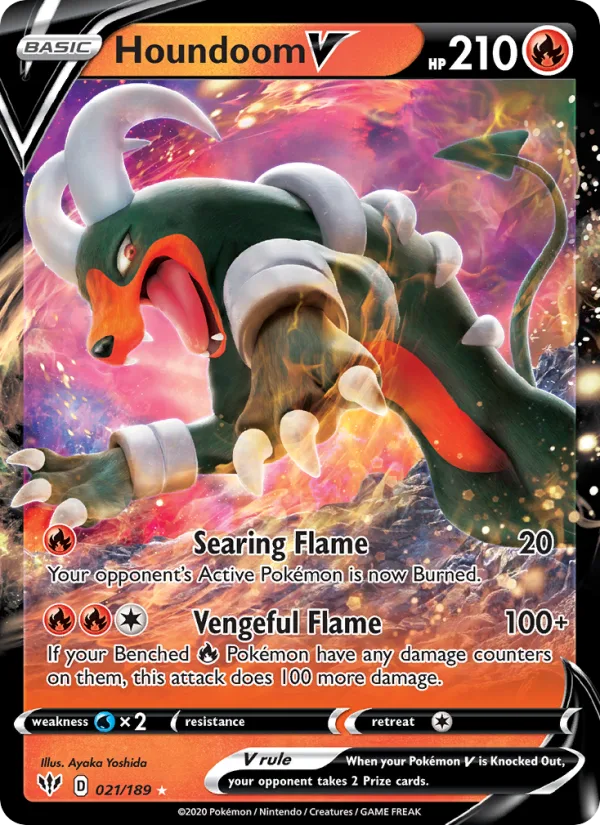 Houndoom V · Darkness Ablaze 21/189