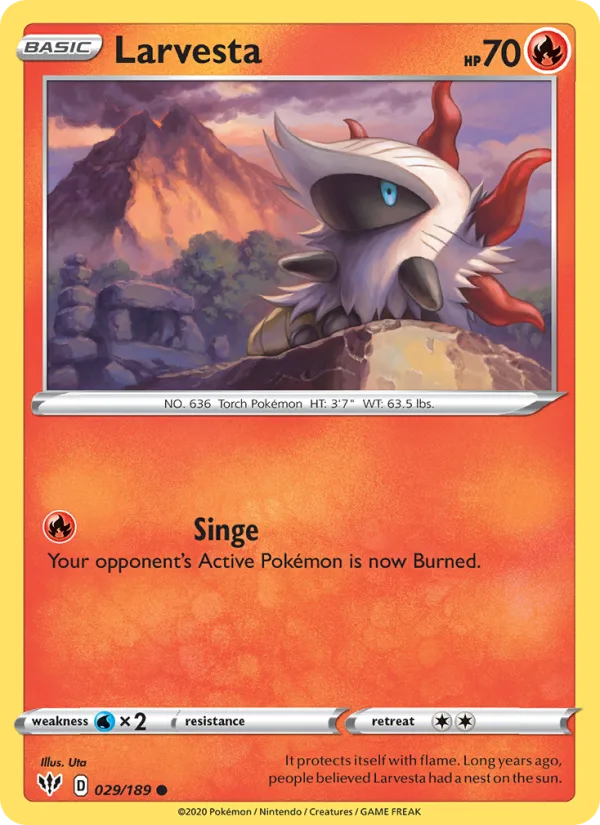 Larvesta · Darkness Ablaze 29/189