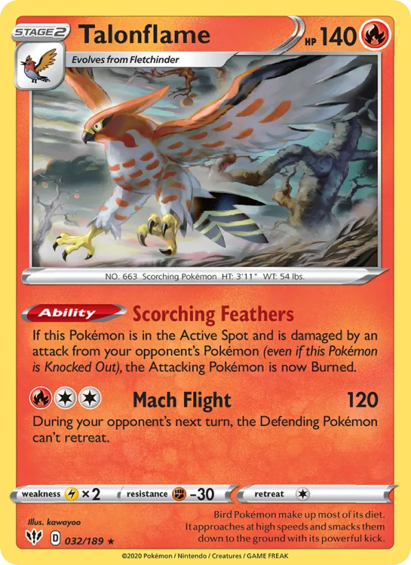 Talonflame · Darkness Ablaze 32/189